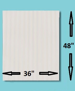 Corrugated Plastic Boards - White - 36