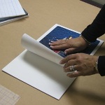 Adhesive foam boards